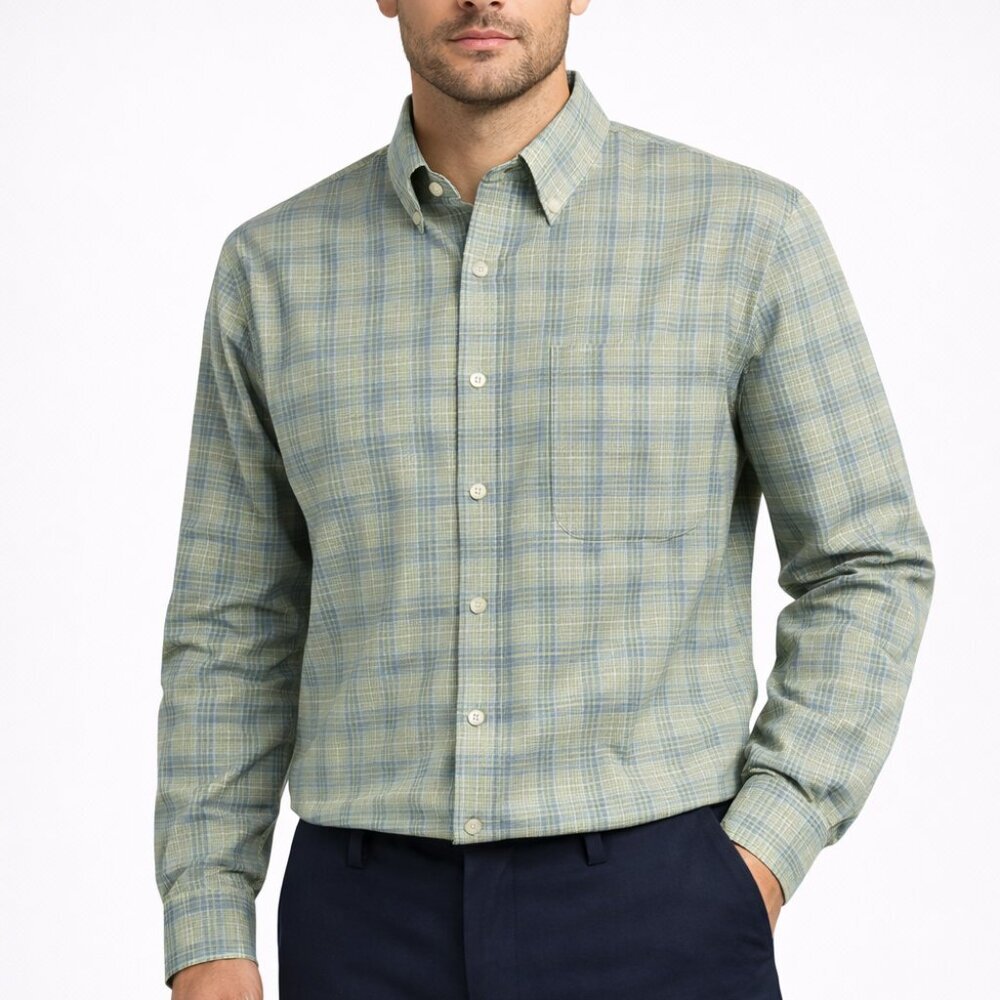Jos. A. Bank Men's Tailored Fit Stretch Plaid Button-Down Shirt - Size XL - NWT